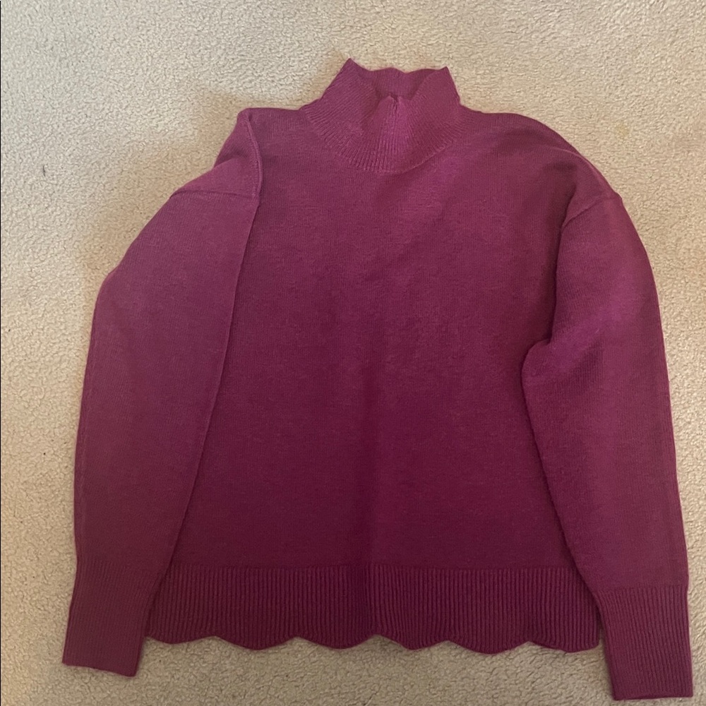 RW&CO. Women's Fuchsia Turtleneck Sweater